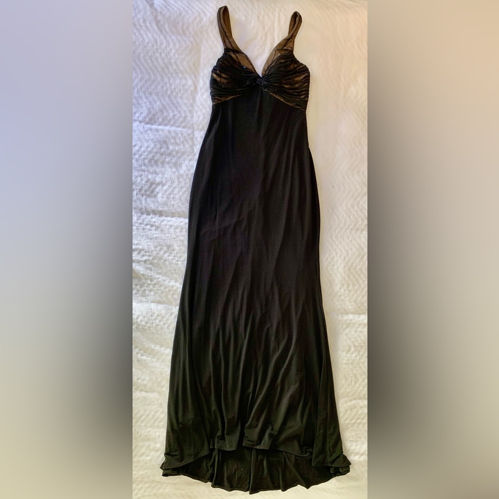 Black Beaded Maxi Dress